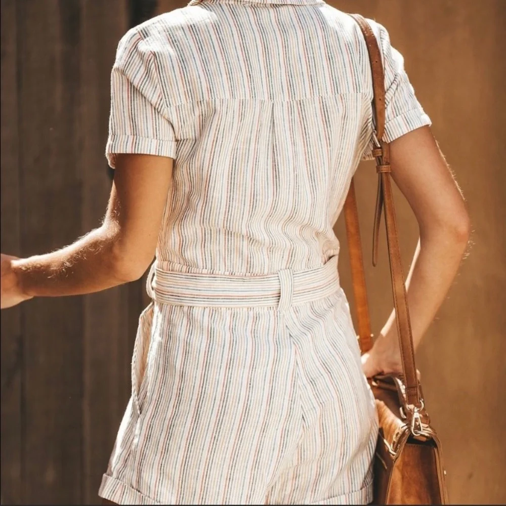Fine + Dandy Cotton Blend Pocketed Romper - Picture 2 of 3